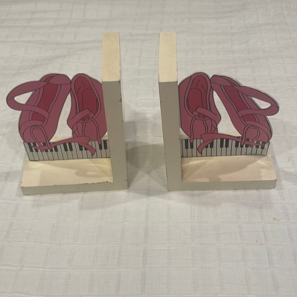 Vintage Y2K Creative edge decorative bookends ballet slippers ballerina set - Picture 2 of 5